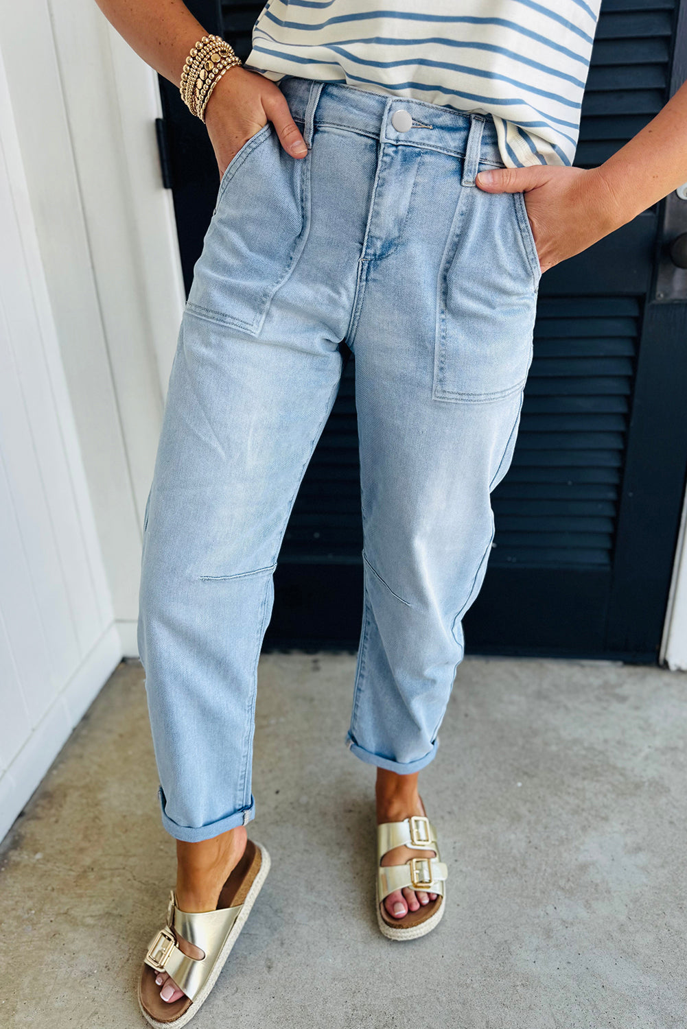 High Rise Barrel Jeans July.