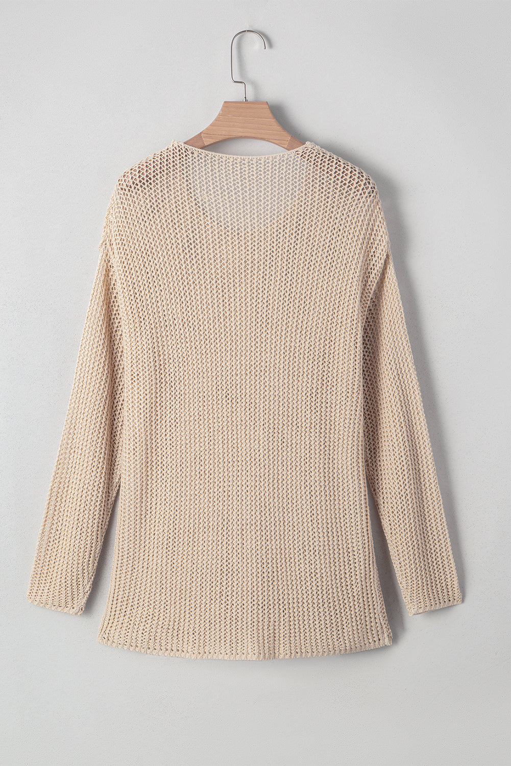 Beige Hollow Out Sweater July.