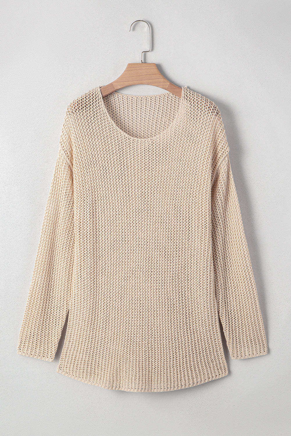 Beige Hollow Out Sweater July.