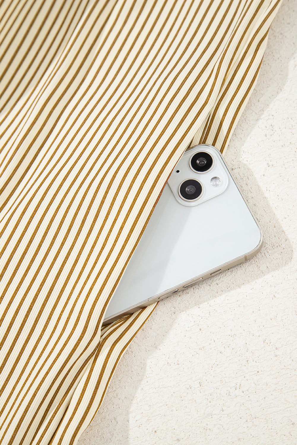 Brown Stripe Collared Dress RTS