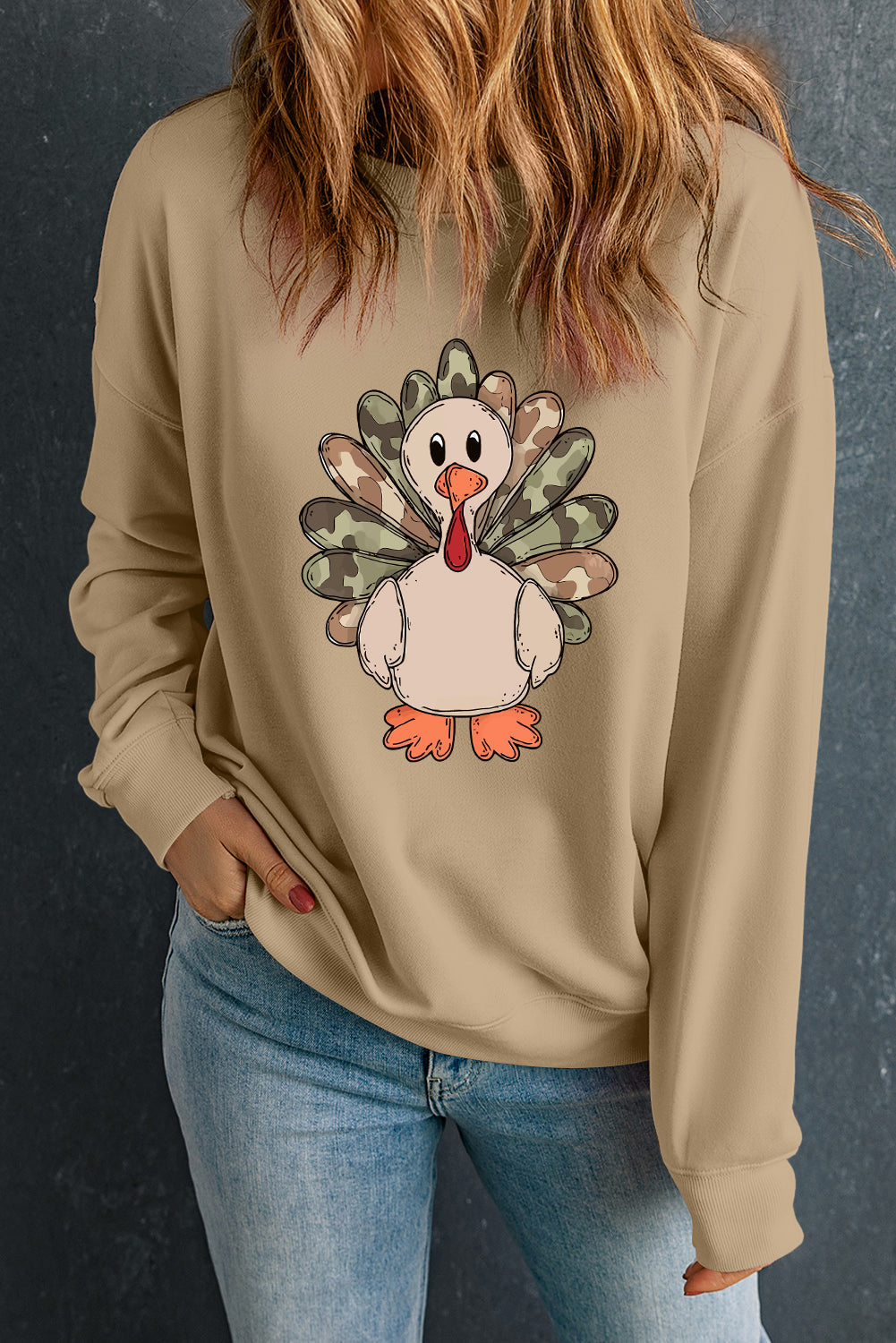 Beige Camouflage Turkey Sweatshirt RTS