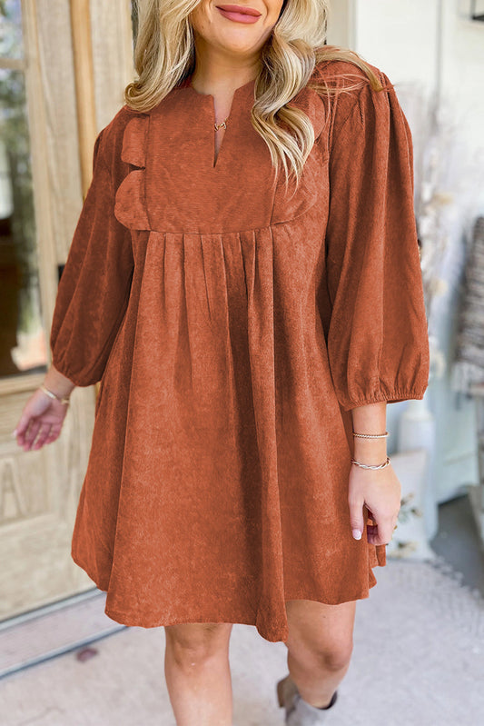 Cinnamon Corduroy Mini Dress RTS