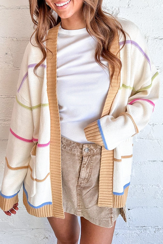 Colorblock Stripe Cardigan RTS