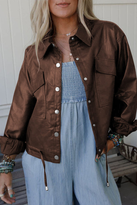 Double Flap Leather Jacket FB
