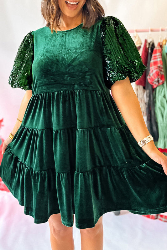 Evergreen Sequin Dress September.