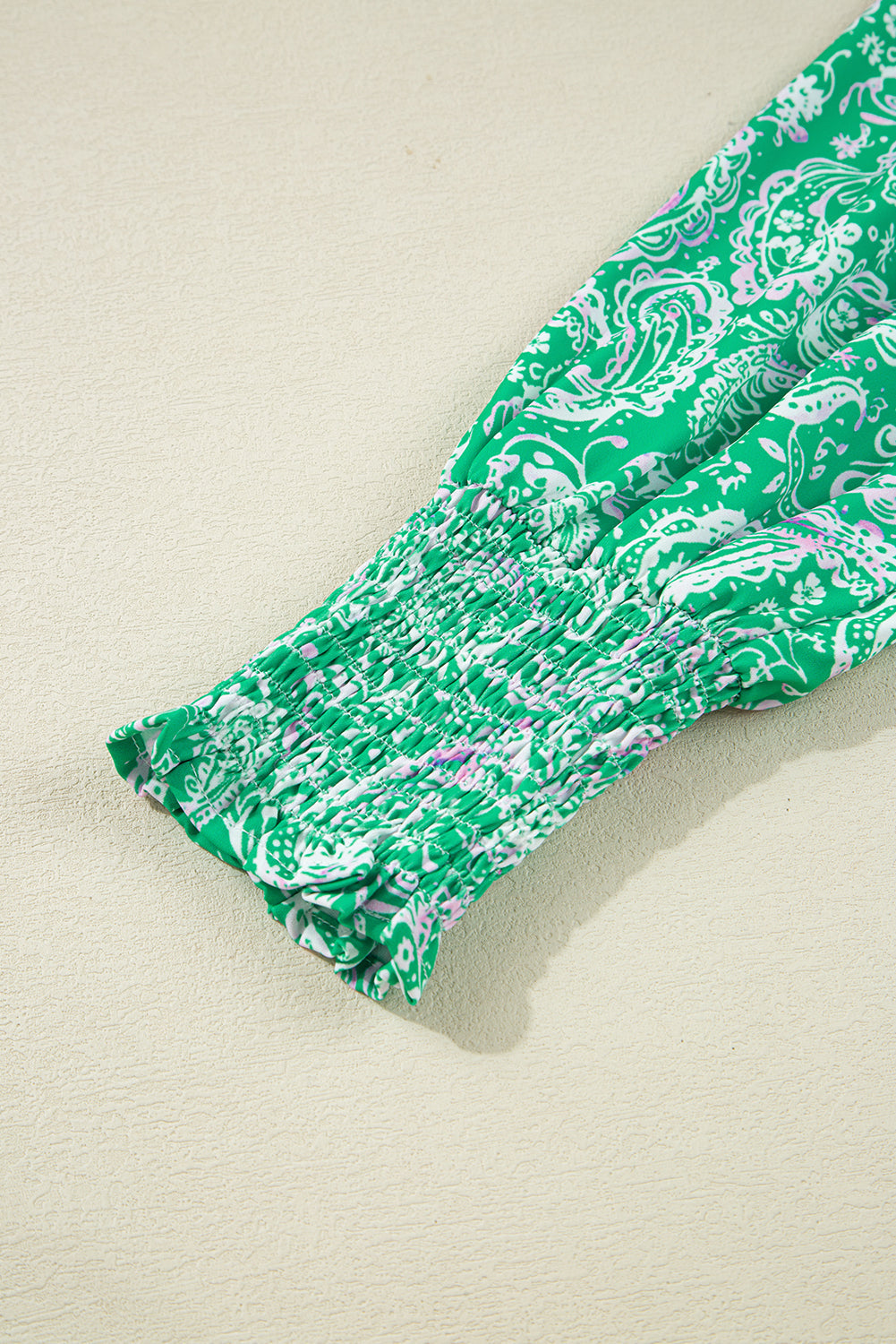 Green Paisley Tie Front Dress RTS