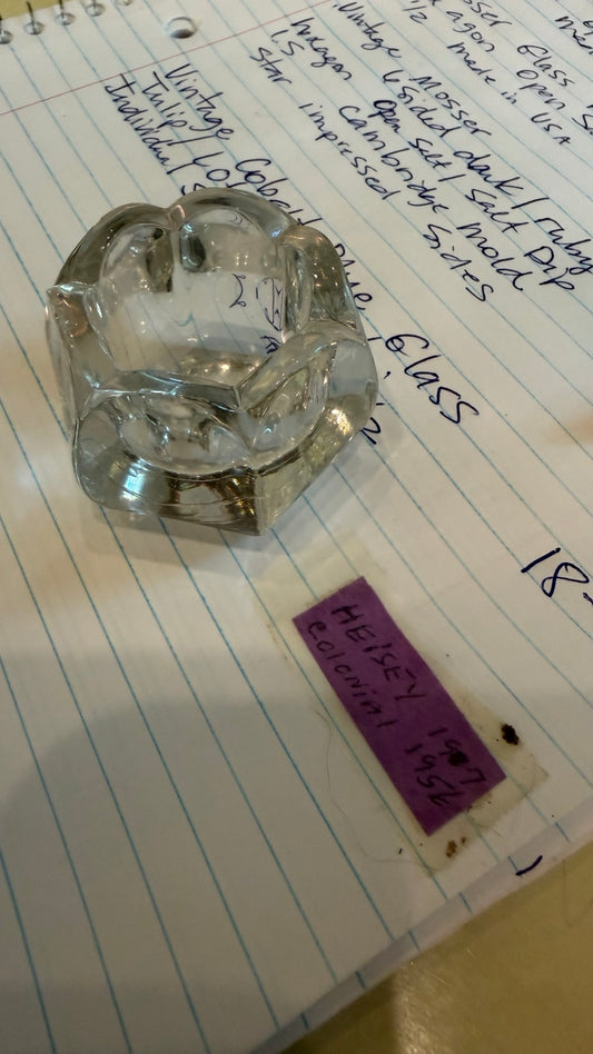 Small Clear Pressed-Glass Salt Dish