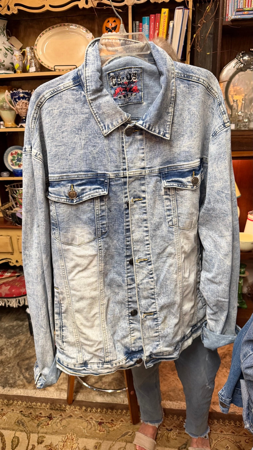 Light Acid-Wash Denim Jacket
