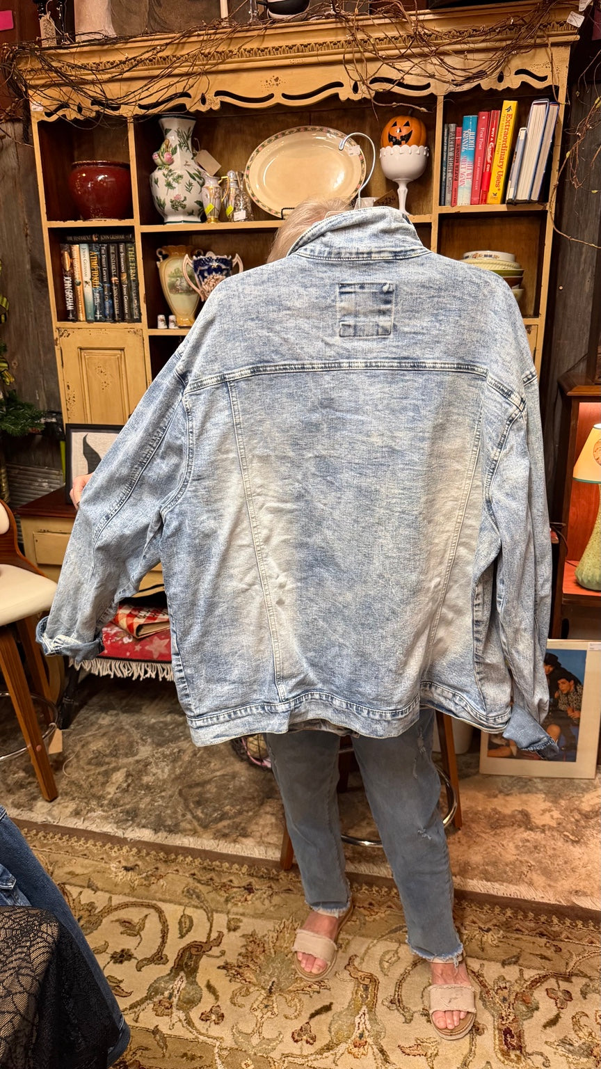 Light Acid-Wash Denim Jacket