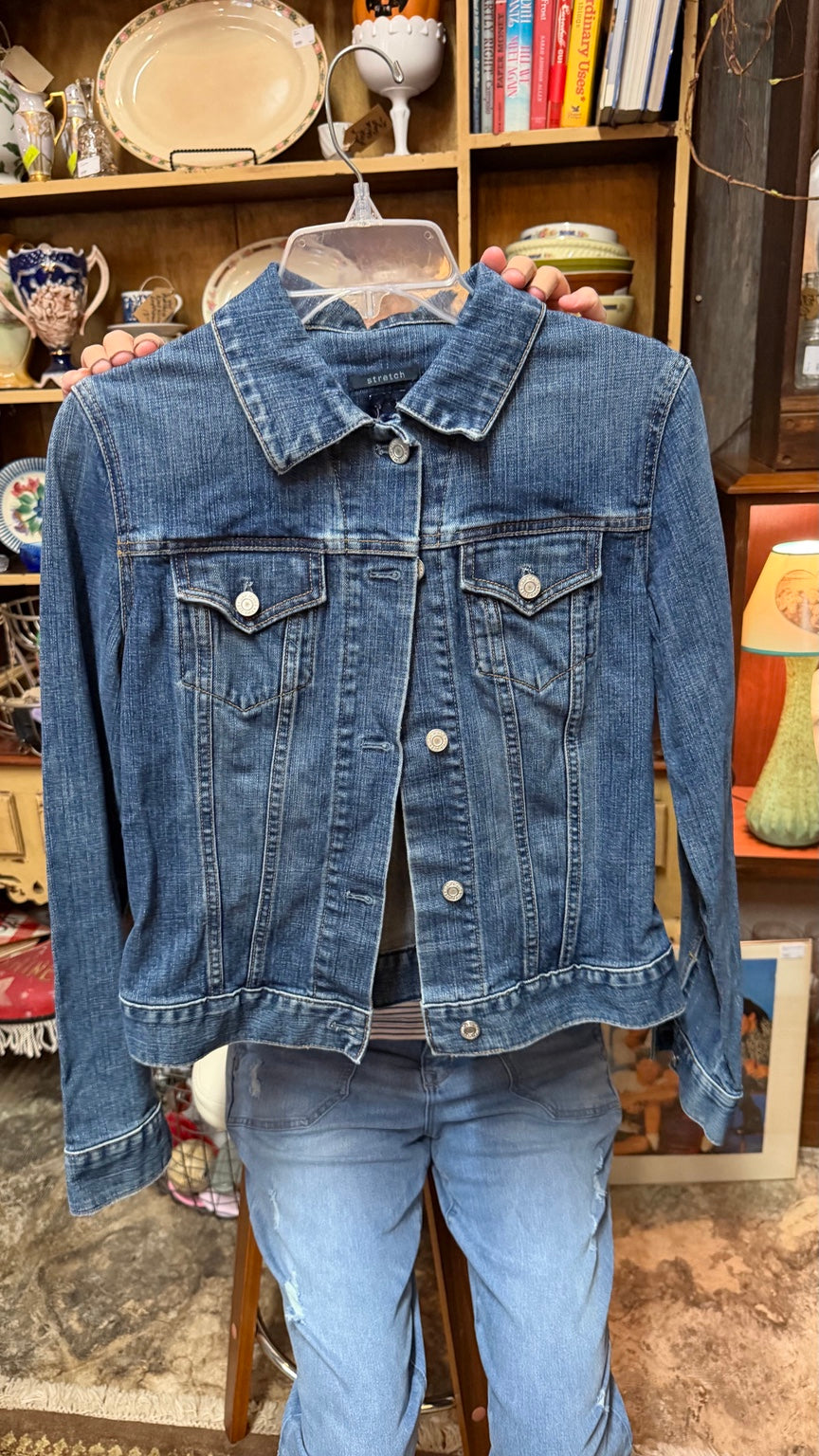 Blue Stretch Denim Jacket