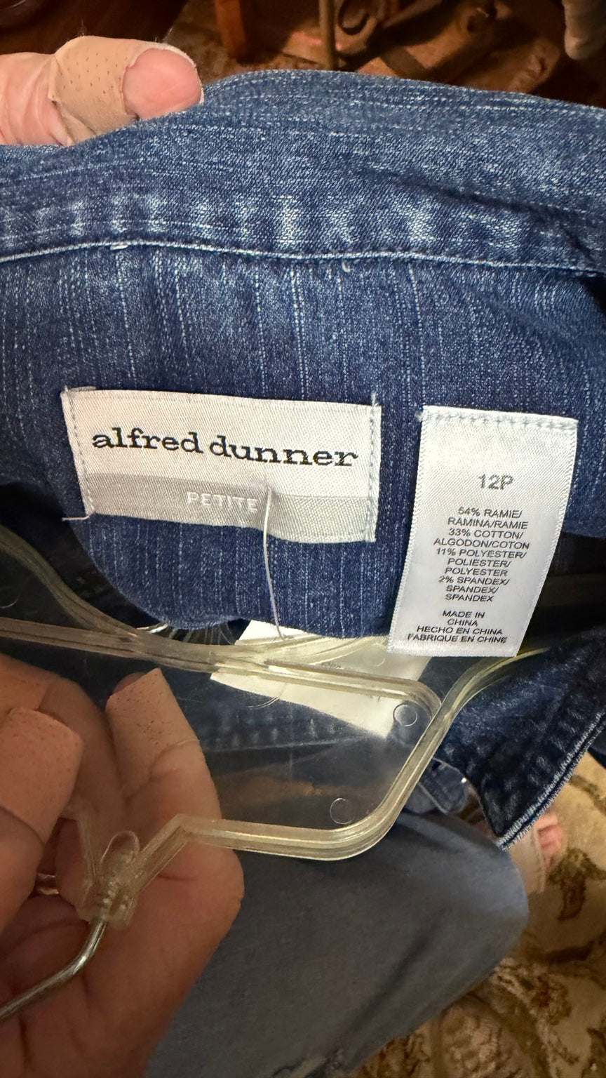 Alfred Dunner Embroidered Denim Jacket
