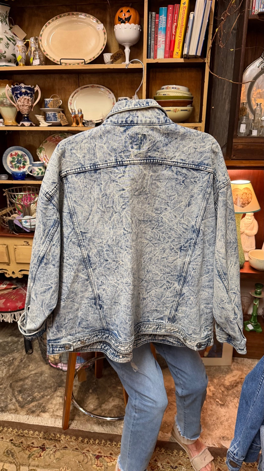 Wild Fable Acid-Wash Four-Pocket Jacket