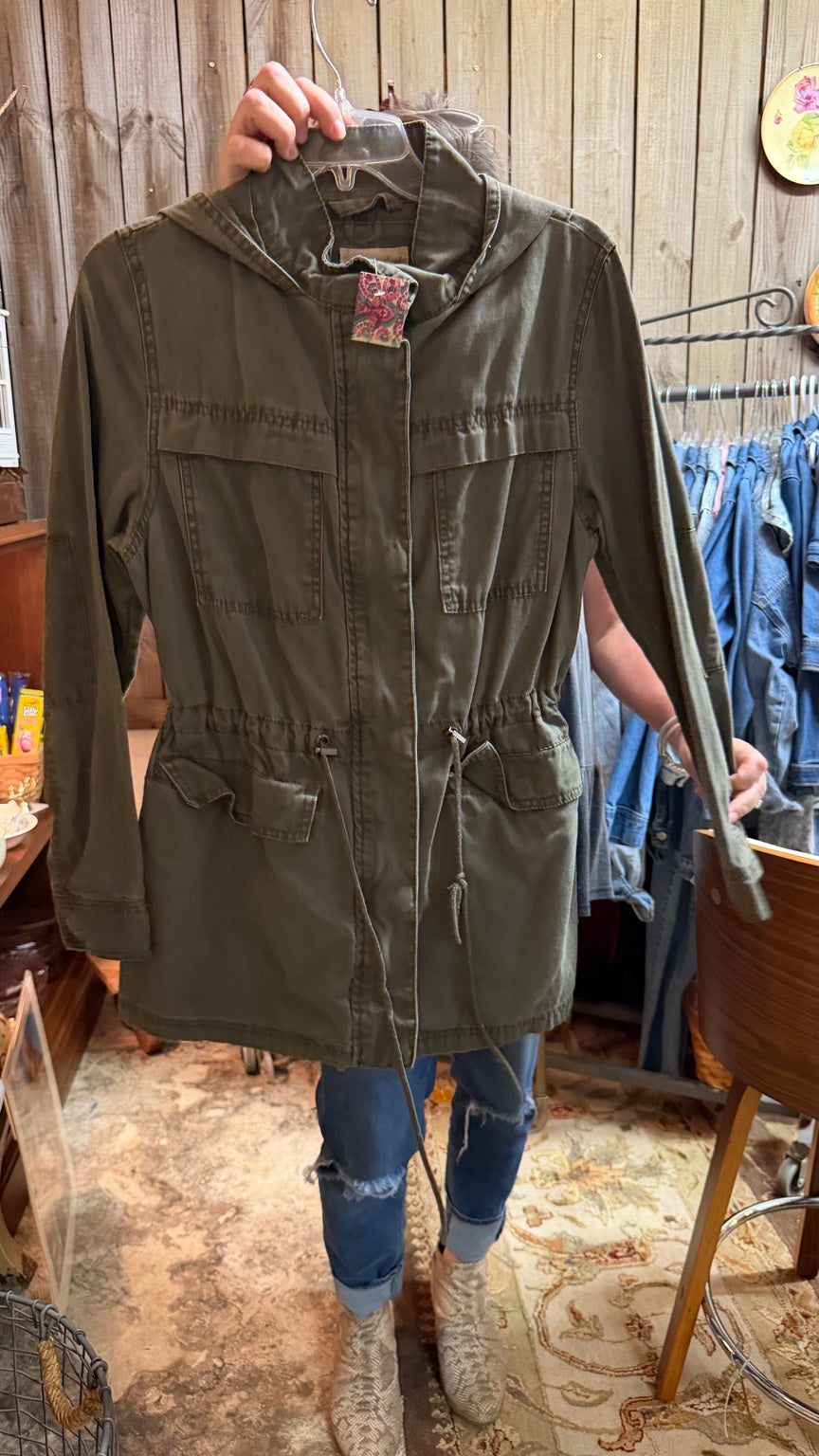 Universal Thread Olive Hooded Utility Jacket