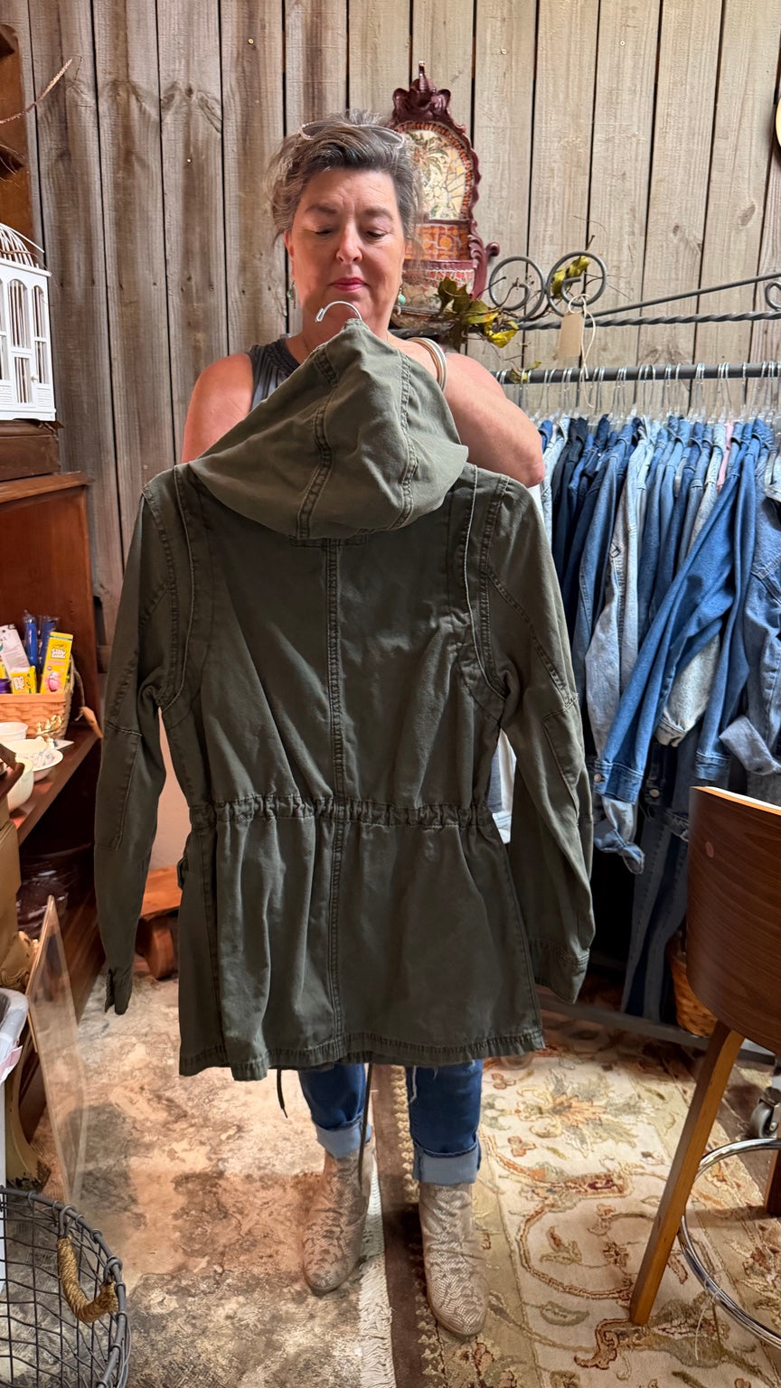 Universal Thread Olive Hooded Utility Jacket