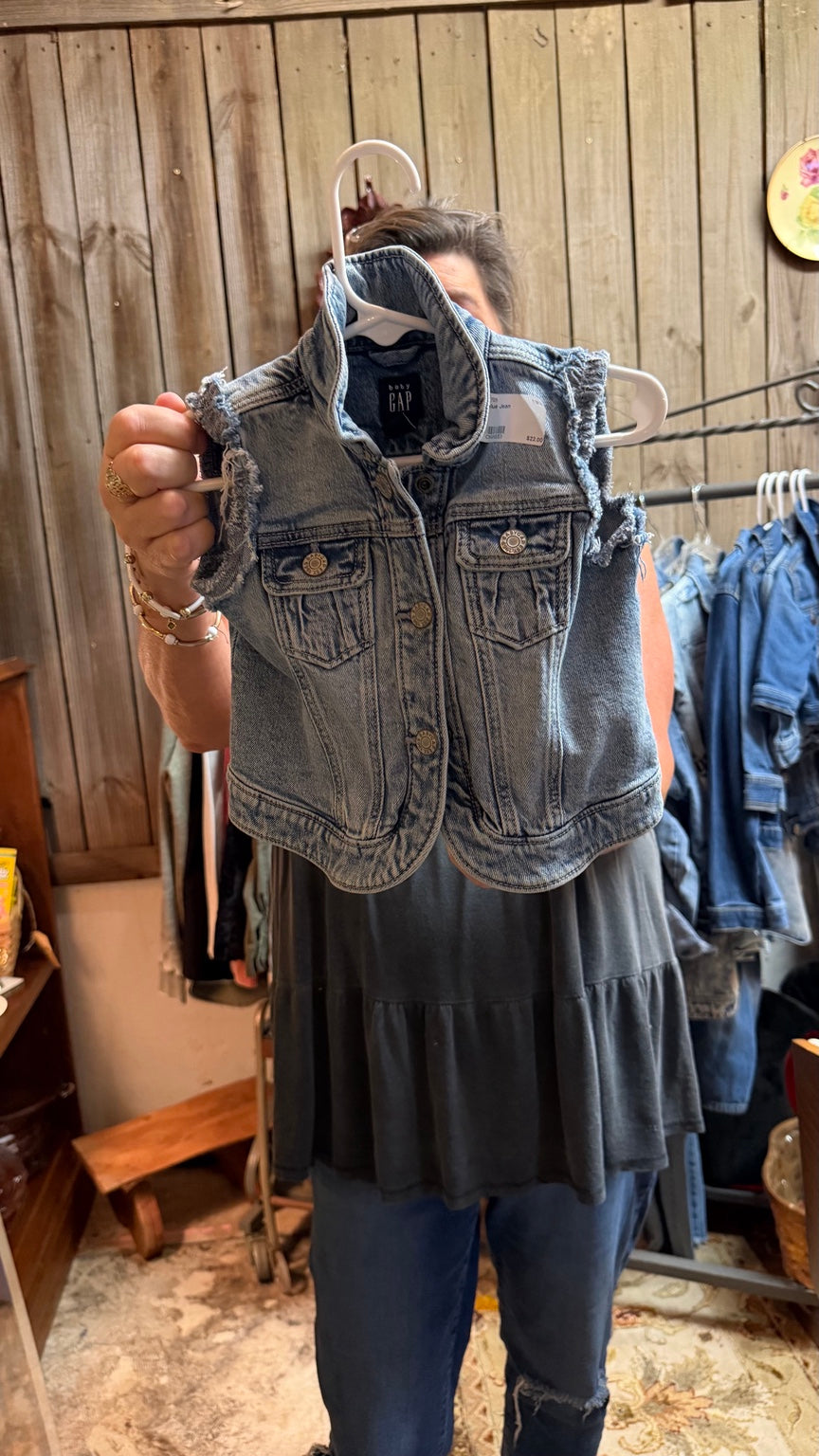 Baby GAP Frayed Denim Vest