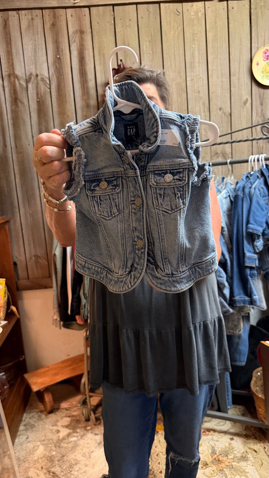 Baby GAP Frayed Denim Vest