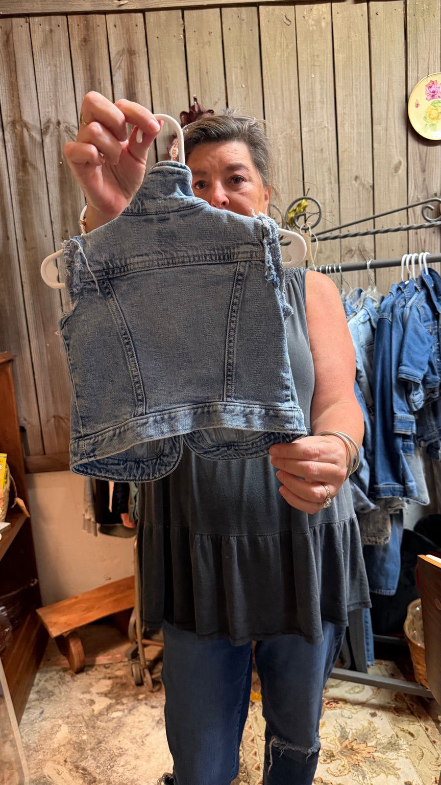 Baby GAP Frayed Denim Vest