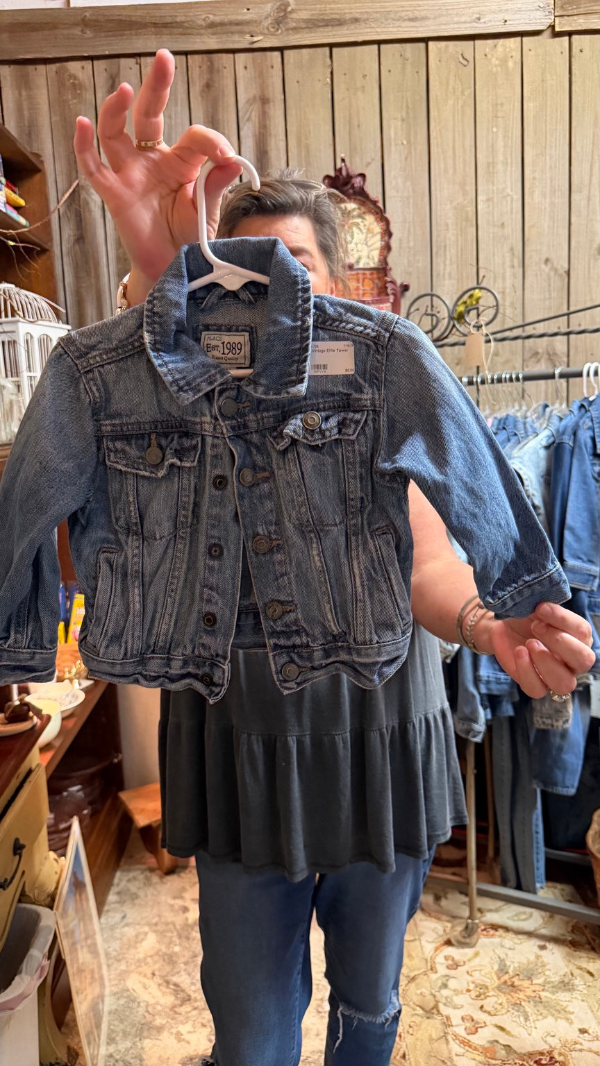 Children's Place denim jacket, size 18–24 months, front view