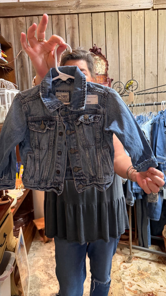 Children's Place denim jacket, size 18–24 months, front view