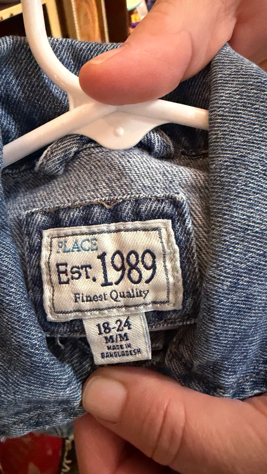 Children’s Place Denim Jacket — 18–24 Months