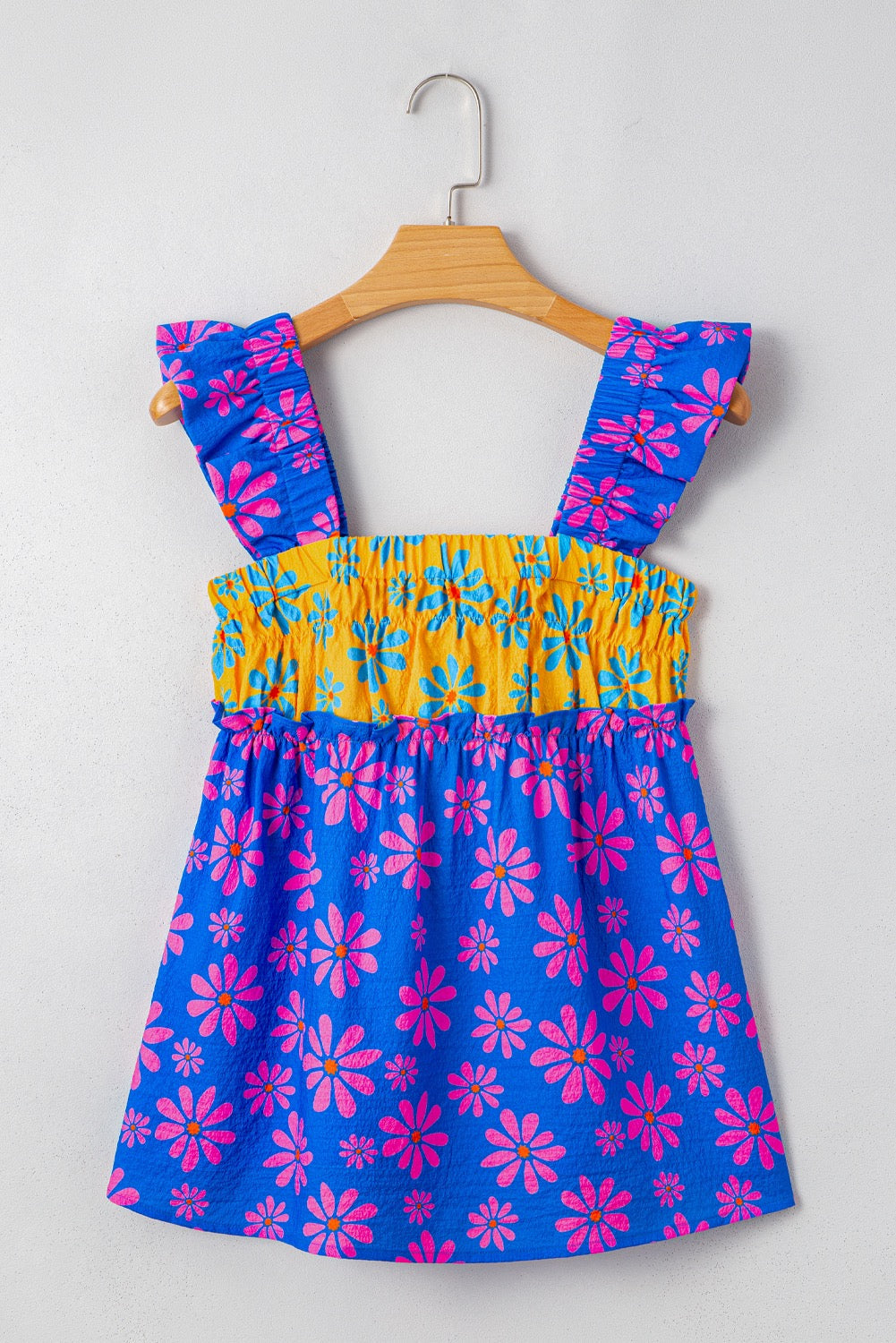 Blue Floral Flutter Tank Top LT