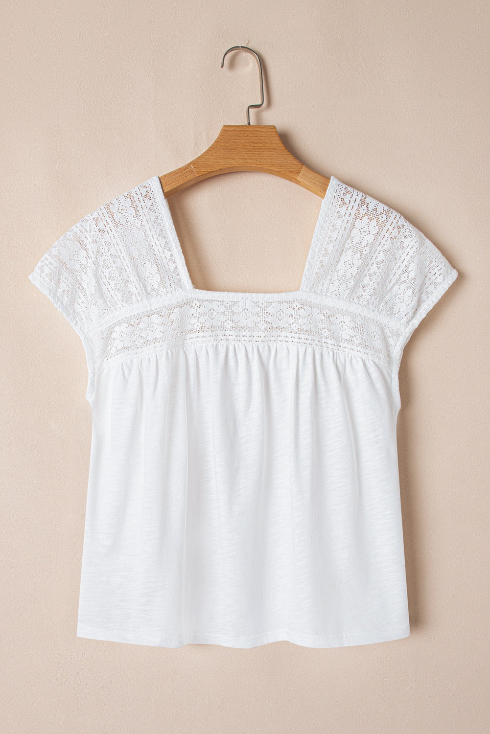White Lace Patchwork Blouse LT