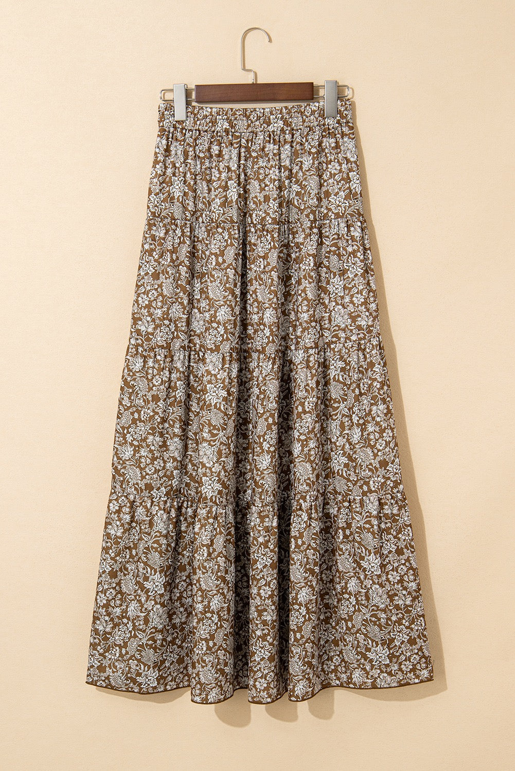 Brown Floral Maxi Skirt LT
