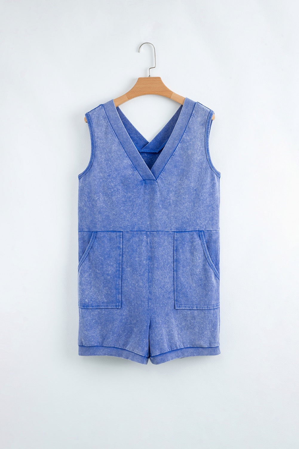 Blue Mineral Wash Romper LT