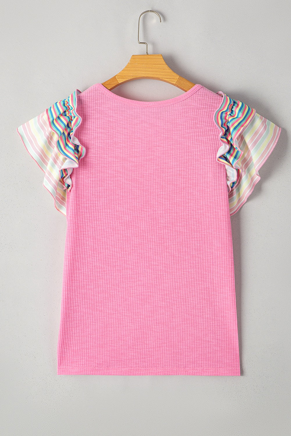 Rainbow Flutter Sleeves Top LT
