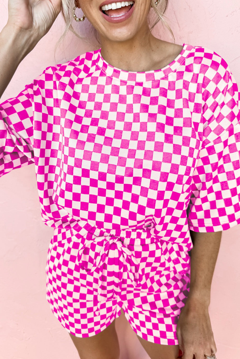 Pink Checkered Lounge Set RTS