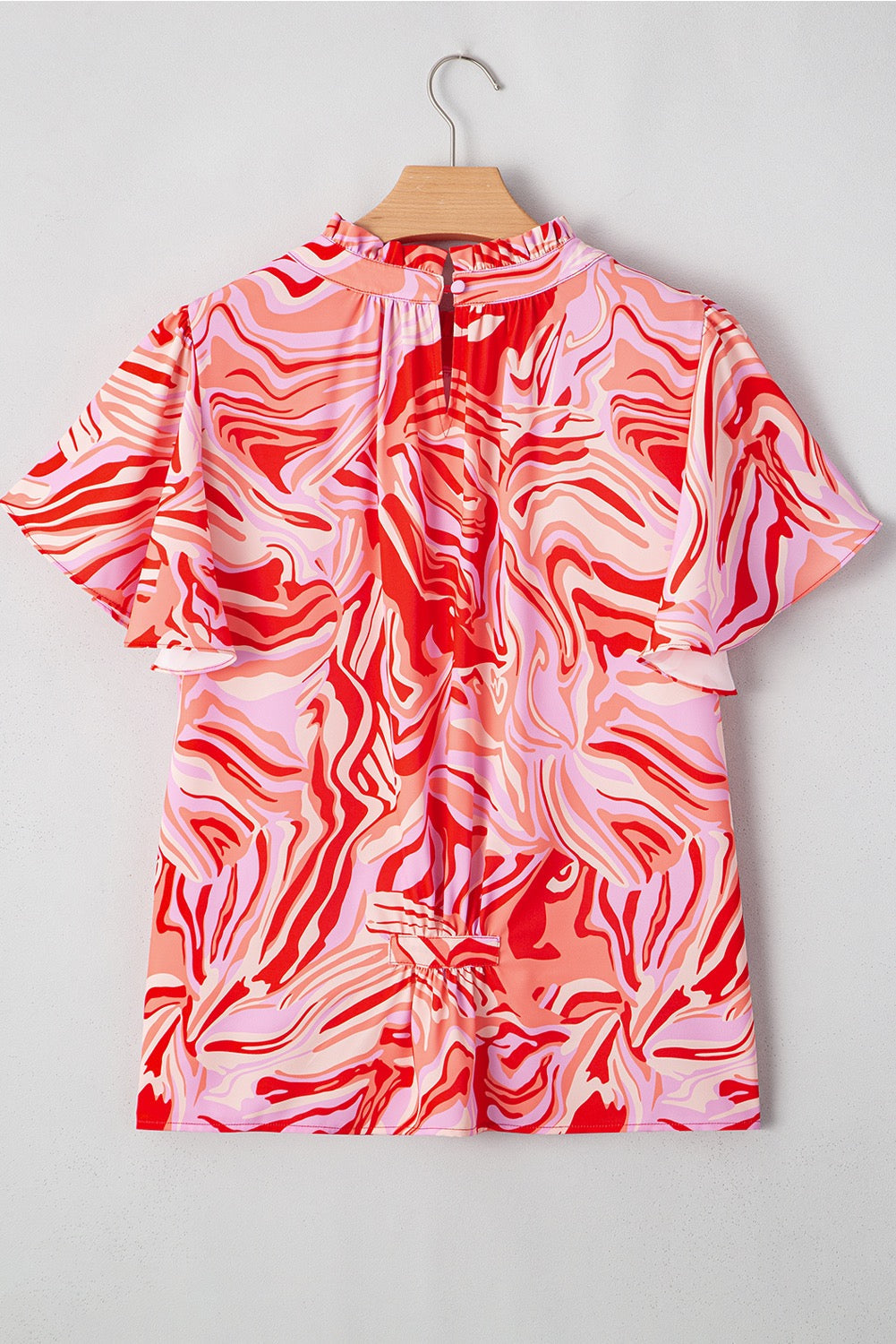 Red Abstract Blouse LT