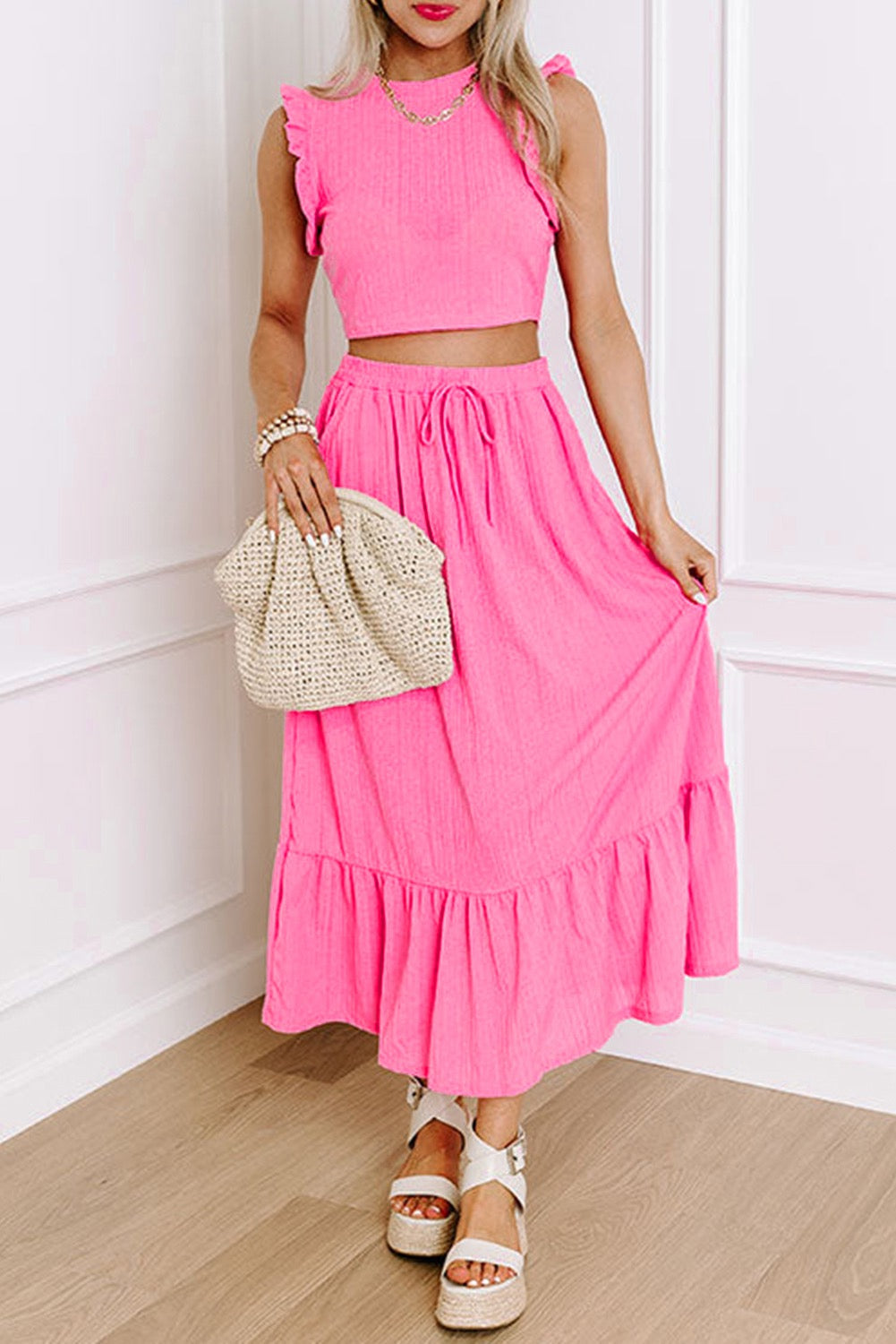 Pink Long Skirty Set LT
