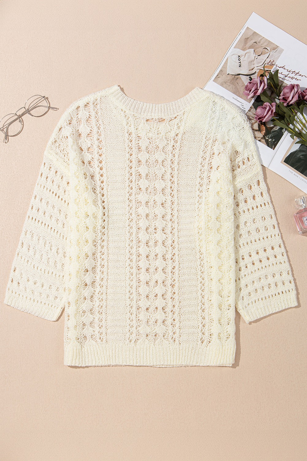 Hollow Out Knit Top LT