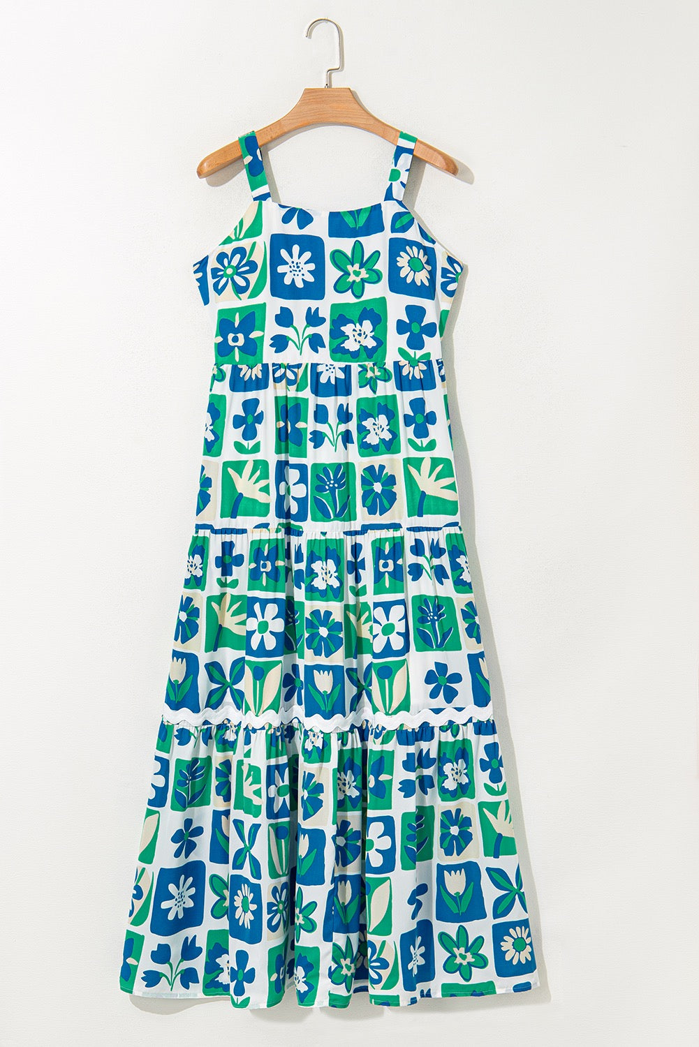 Blue and Green Floral Maxi Sundress LT
