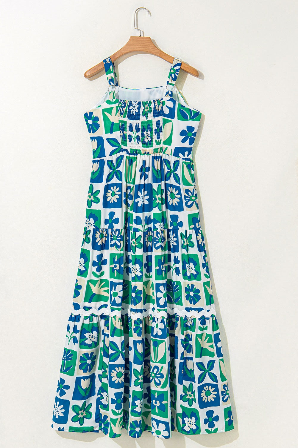 Blue and Green Floral Maxi Sundress LT