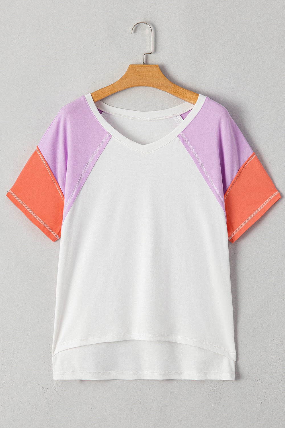 Purple Colorblock T LT