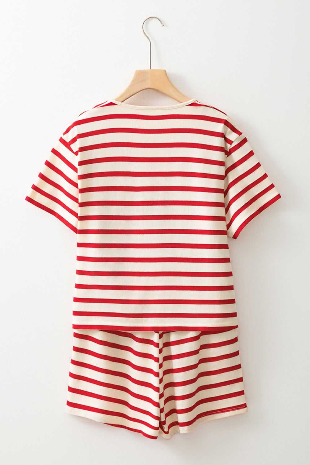 Red Stripe Lace-up Set LT