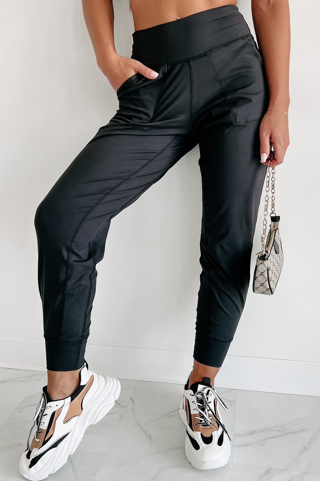 Black Casual Fall Joggers RTS
