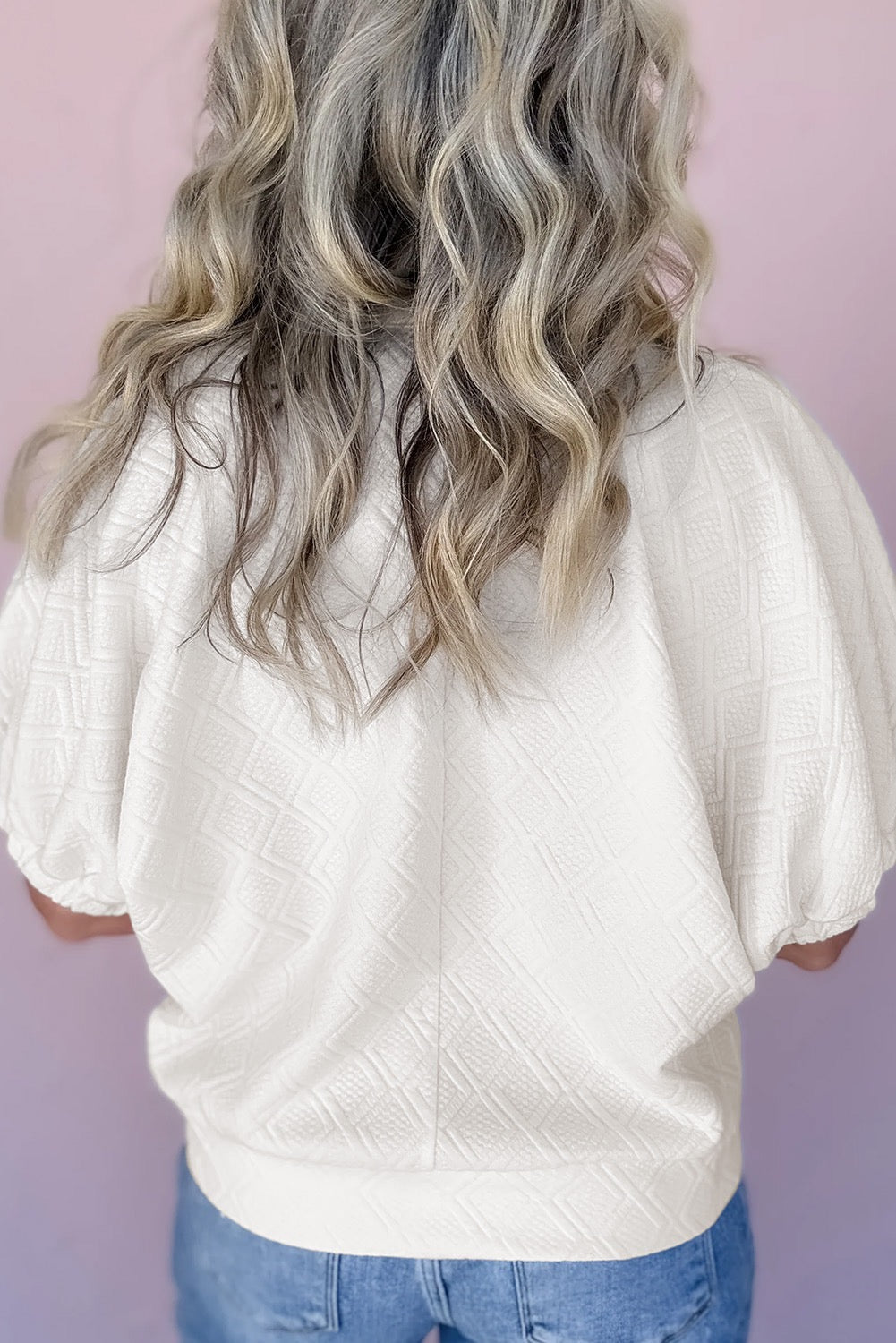 Striped Zip Collar Blouse LT