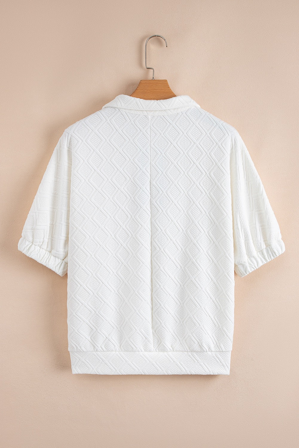 Striped Zip Collar Blouse LT