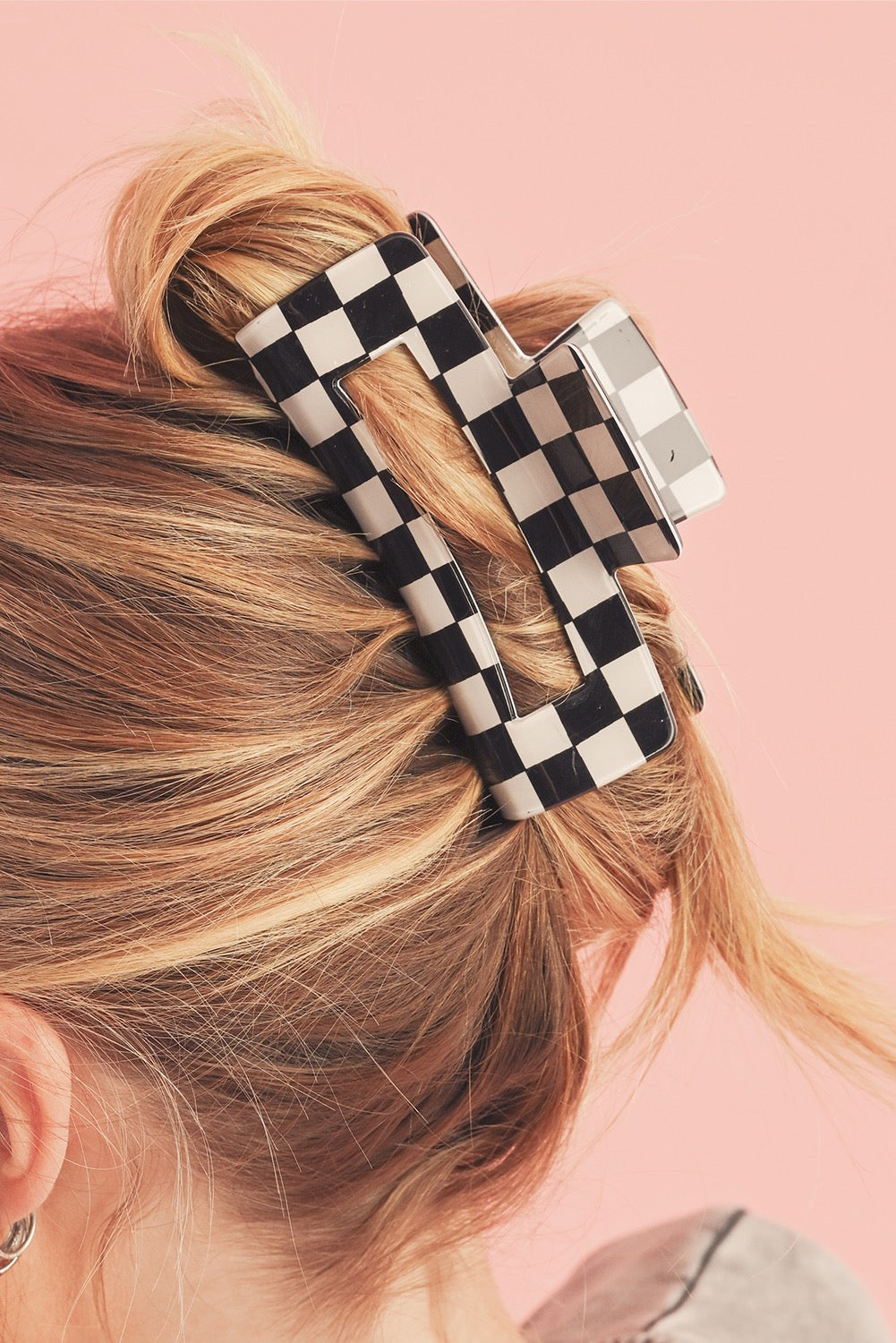 Checkered Hair Clip RTS