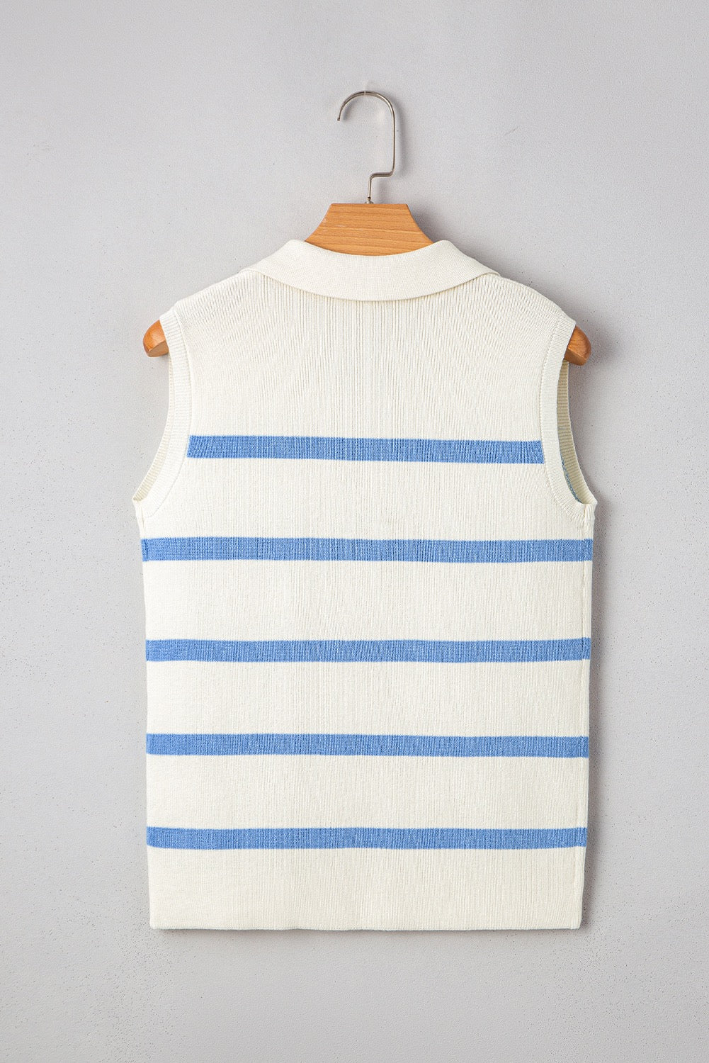 Blue Striped Collared Sweater Vest RTS