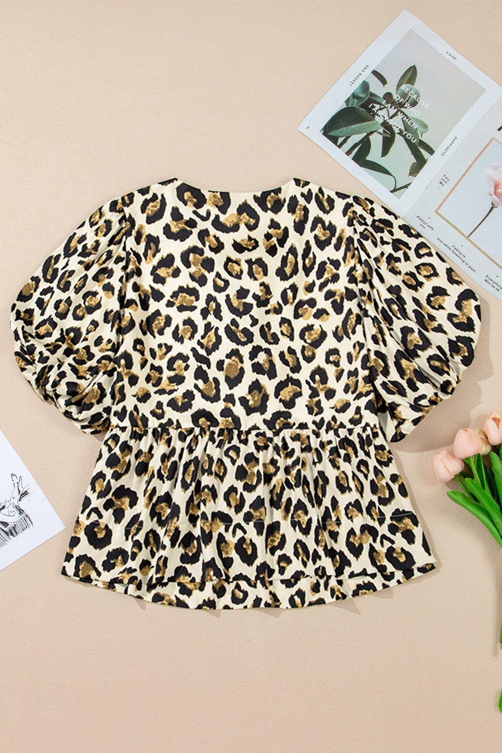 Leopard Bow Tie Blouse LT