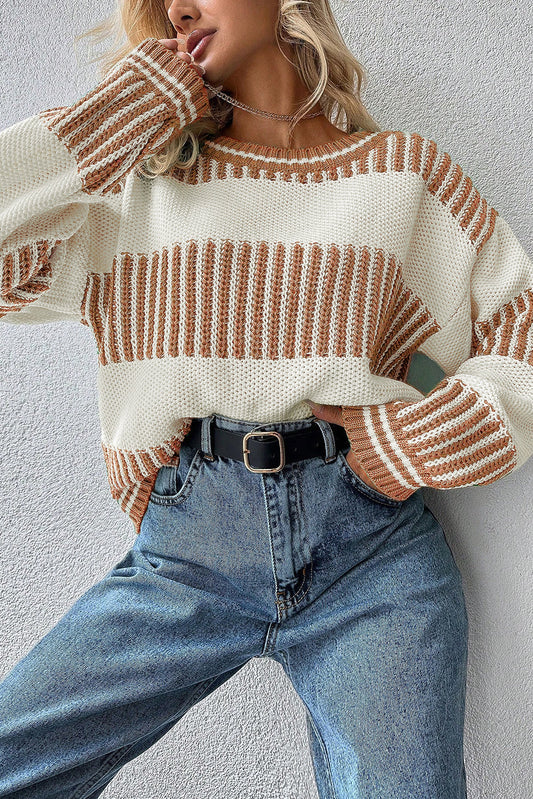 Two Tone Loose Sweater RTS