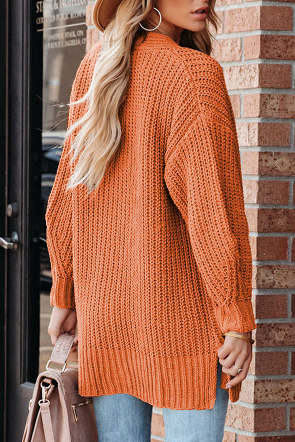 Orange Chunky Cardigan Sweater RTS