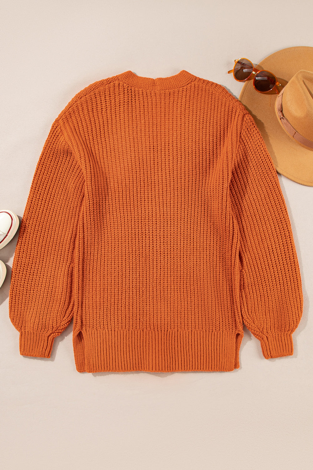 Orange Chunky Cardigan Sweater RTS