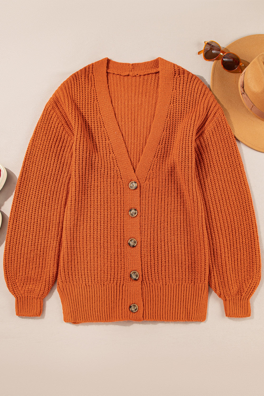 Orange Chunky Cardigan Sweater RTS