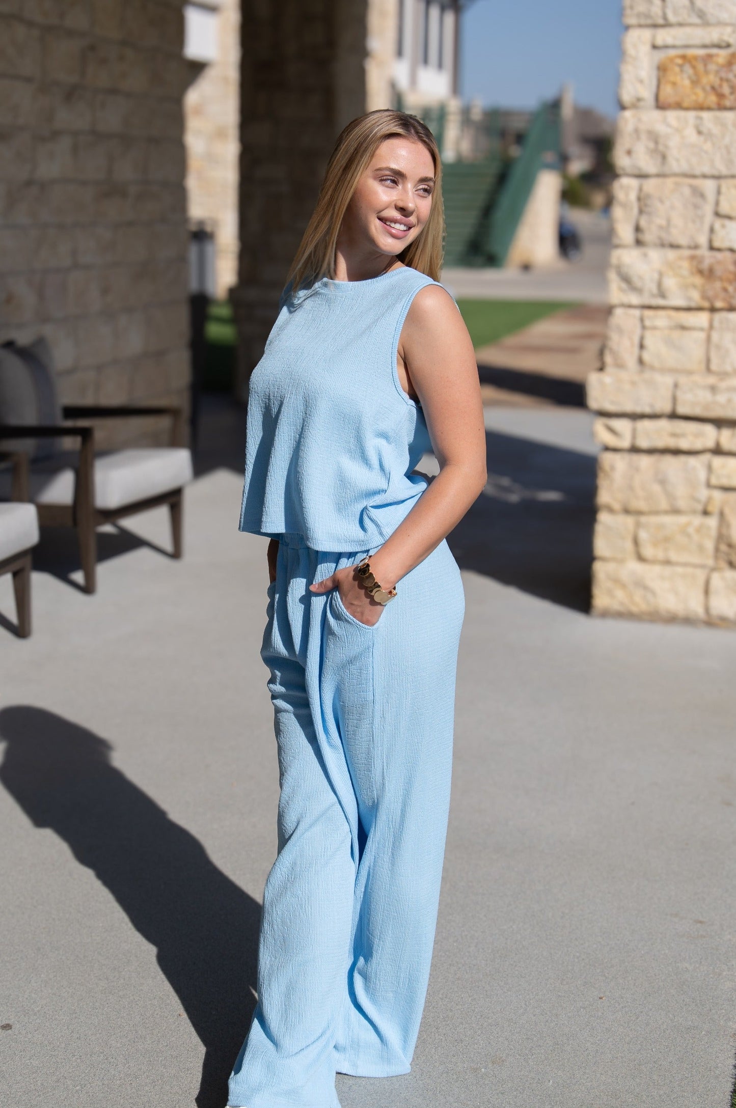 The Earhart Top, Blue