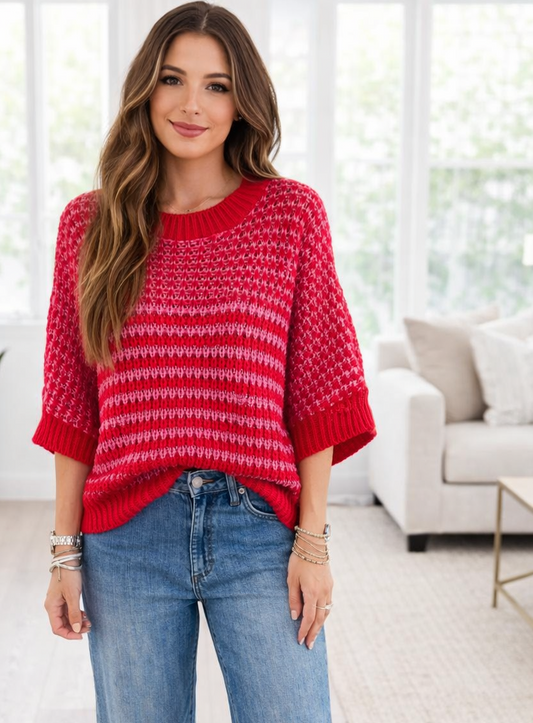 Stripe Slouchy Sweater RTS