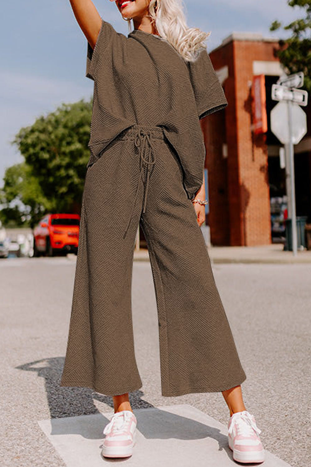Textured Pants Fall Set FB